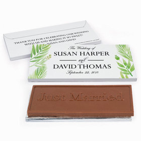 Deluxe Personalized Wedding Wild Plants Chocolate Bar in Gift Box