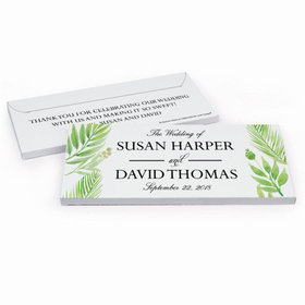 Deluxe Personalized Wedding Wild Plants Hershey's Chocolate Bar in Gift Box