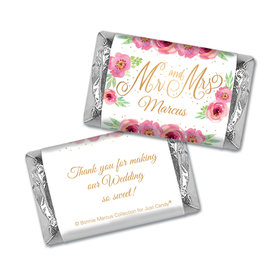 Personalized Bonnie Marcus Wedding Mr. & Mrs. Hershey's Miniatures