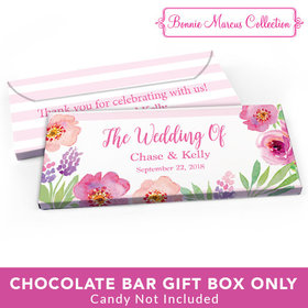 Deluxe Personalized Wedding Floral Embrace Candy Bar Favor Box