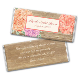 Bonnie Marcus Collection Personalized Chocolate Bar Wrappers Chocolate and Wrapper Blooming Joy Bridal Shower Favor