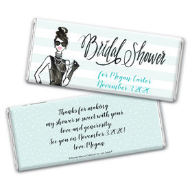 Bonnie Marcus Collection Personalized Chocolate Bar Wrappers Bridal Shower Showered in Vogue Personalized