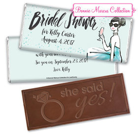 Bonnie Marcus Collection Personalized Embossed Chocolate Bar Bridal Shower Sunny Soiree Personalized