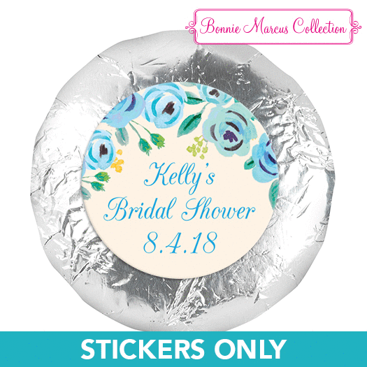 Bonnie Marcus Collection Bridal Shower Here's Something Blue 1.25" Stickers (48 Stickers)