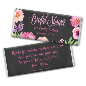 Bonnie Marcus Collection Personalized Chocolate Bar Wrappers Bridal Shower Floral Embrace Personalized