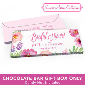 Deluxe Personalized Bridal Shower Floral Embrace Candy Bar Favor Box
