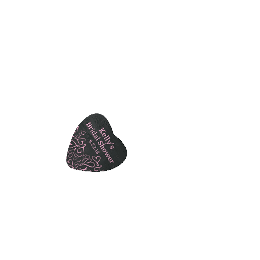 Personalized Bridal Shower Script Heart Sticker for Heart Tin