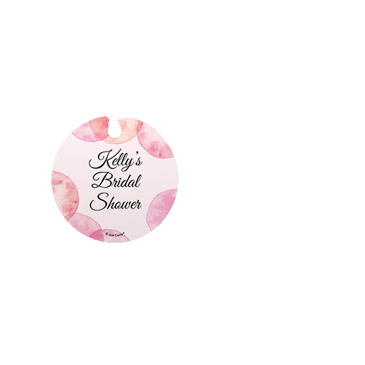 Personalized Bridal Shower Blithe Spirit Hang Tag for Organza Bag