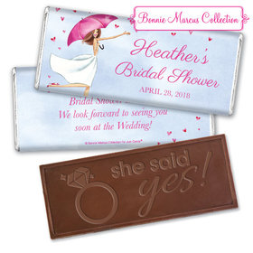 Personalized Bonnie Marcus Bridal Shower Rain of Love Chocolate Bar & Wrapper