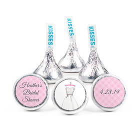 Personalized Bonnie Marcus Bridal Shower Wedding Dress Hershey's Kisses - pack of 50