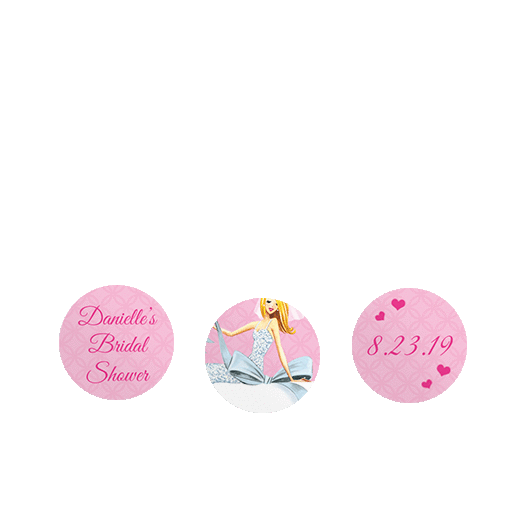 Personalized Bonnie Marcus Bridal Shower Blonde Bride 3/4" Stickers for Hershey's Kisses