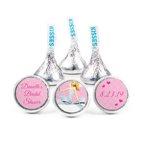 Personalized Bonnie Marcus Bridal Shower Blonde Bride Hershey's Kisses - pack of 50