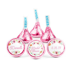 Personalized Bonnie Marcus Bridal Shower Water Color Blossoms Hershey's Kisses - pack of 50