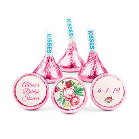 Personalized Bonnie Marcus Bridal Shower Fabulous Floral Hershey's Kisses - pack of 50