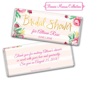 Personalized Bonnie Marcus Bridal Shower Fabulous Floral Chocolate Bar & Wrapper