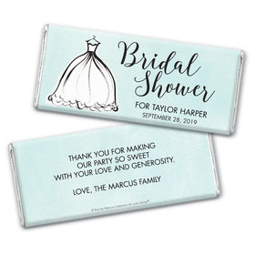 Personalized Bonnie Marcus Bridal Shower Elegance Chocolate Bar & Wrapper