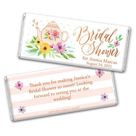 Personalized Bonnie Marcus Bridal Shower Garden Tea Party Chocolate Bar Wrappers