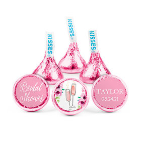 Personalized Bonnie Marcus Bridal Shower Botanical Bubbly Hershey's Kisses - pack of 50
