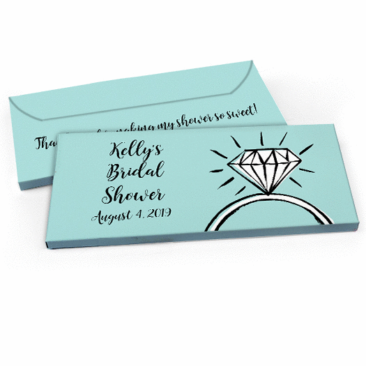 Deluxe Personalized Bridal Shower Last Fling Candy Bar Favor Box