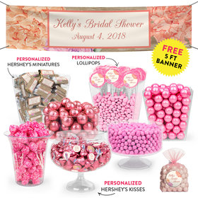 Personalized Bridal Shower Blooming Joy Deluxe Candy Buffet