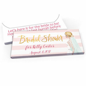 Deluxe Personalized Bridal Shower Bridal March Candy Bar Favor Box