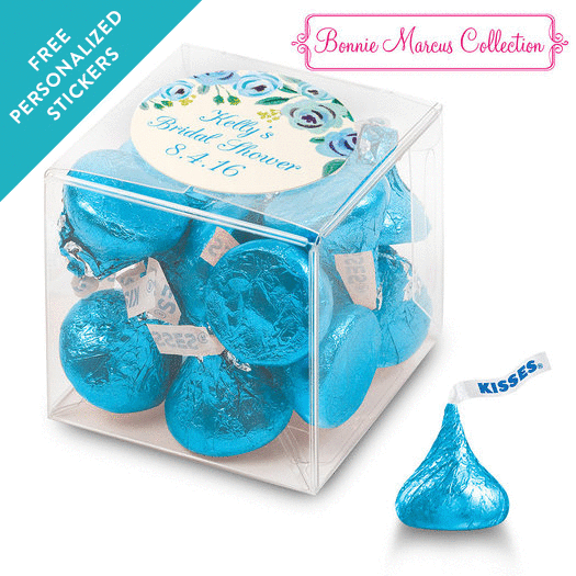 Bonnie Marcus Collection Personalized Box - Bridal Shower Here's Something Blue Personalized (25 Pack)