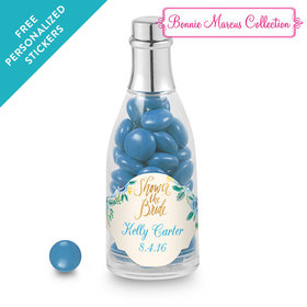 Bonnie Marcus Collection Personalized Champagne Bottle - Bridal Shower Here's Something Blue Personalized (25 Pack)