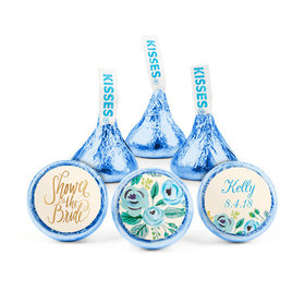 Personalized Bonnie Marcus Bridal Shower Something Blue Hershey's Kisses - pack of 50