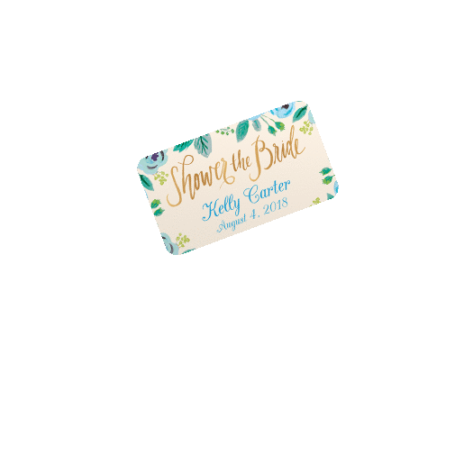 Personalized Bridal Shower Here's Something Blue Mint Tin Sticker for Pillow Box