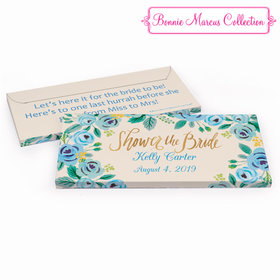 Deluxe Personalized Bridal Shower Here's Something Blue Chocolate Bar in Gift Box