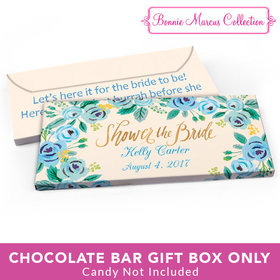 Deluxe Personalized Bridal Shower Here's Something Blue Candy Bar Favor Box
