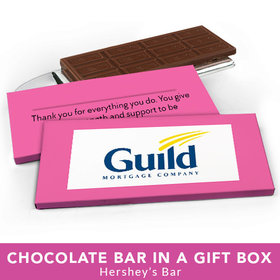 Deluxe Personalized Business Add Your Logo Chocolate Bar in Gift Box