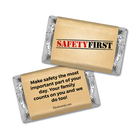 Personalized National Safety Month "Safety First" Hershey's Miniature Wrappers Only