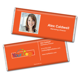Personalized Business Promotional Business Card Headshot Chocolate Bar & Wrapper