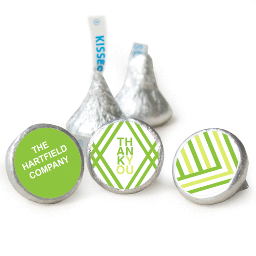 Personalized Hershey's Kisses Candy - Exceptional Thank You Stickers Assembled Kisses
