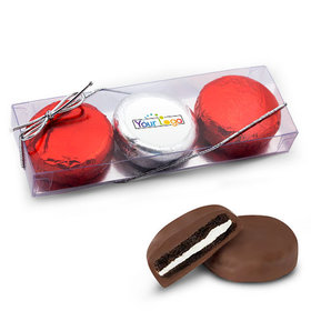 Add Your Logo Valentine's Day Little Hearts 3Pk Chocolate Covered Oreo Cookies
