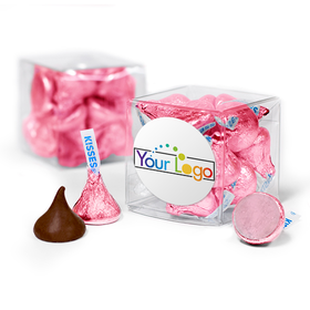 Personalized Add Your Logo Gift Box with Hershey's Kisses