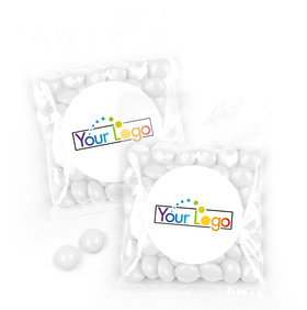 Personalized Business Add Your Logo Candy Bags with Just Candy Milk Chocolate Minis