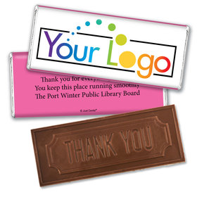 Personalized Business Add Your Logo Embossed Thank You Chocolate Bar