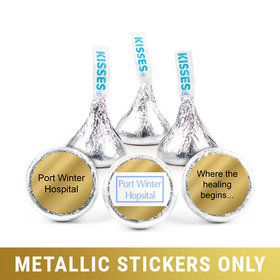 Personalized Metallic Business Add Your Logo 3/4" Stickers (108 Stickers)
