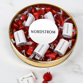 Personalized Add Your Logo Large Plastic Tin Hershey's Kisses and Miniatures