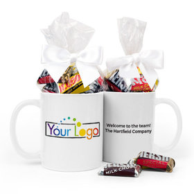 Personalized Add Your Logo 11oz Mug wih Hershey's Miniatures