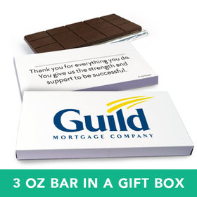 Deluxe Personalized Add Your Logo Belgian Chocolate Bar in Gift Box (3oz Bar)