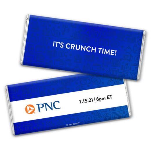 Personalized Business Promotional It's Crunch Time Chocolate Bar & Wrapper