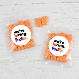 Personalized Business We're Hiring Candy Bags with Gummi Bears