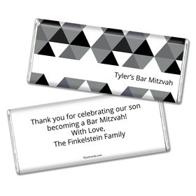 Bar Mitzvah Personalized Chocolate Bar Triangle Pattern