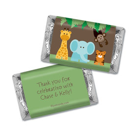 Baby Shower Personalized Hershey's Miniatures Wrappers Jungle Safari Animals