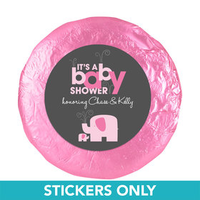Baby Shower 1.25" Sticker Elephant (48 Stickers)