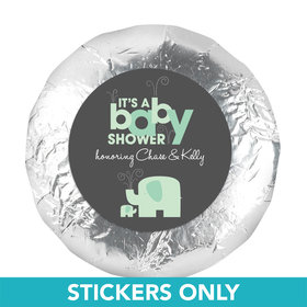 Baby Shower 1.25" Sticker Elephant (48 Stickers)