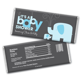 Baby Shower Personalized Chocolate Bar Wrappers Elephant